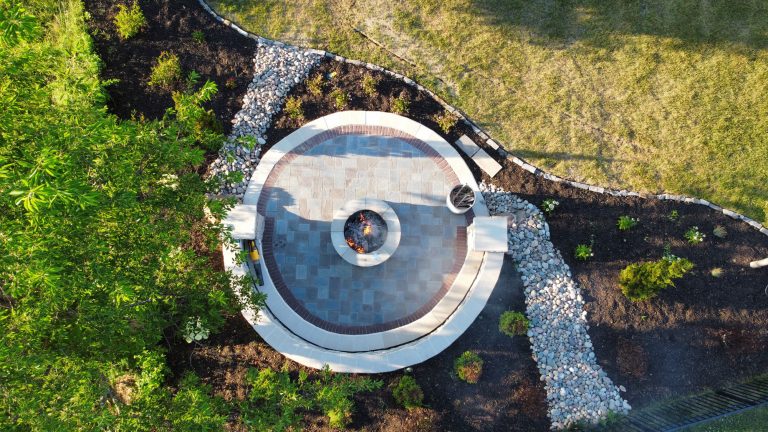 Sloped residential landscape and outdoor living project from the Atlas portfolio