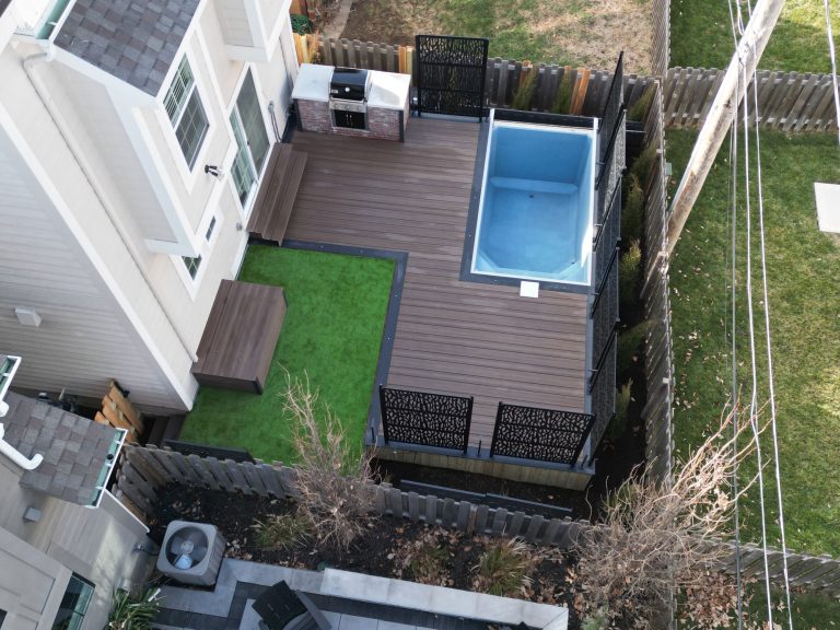 Residential outdoor space after landscape improvements